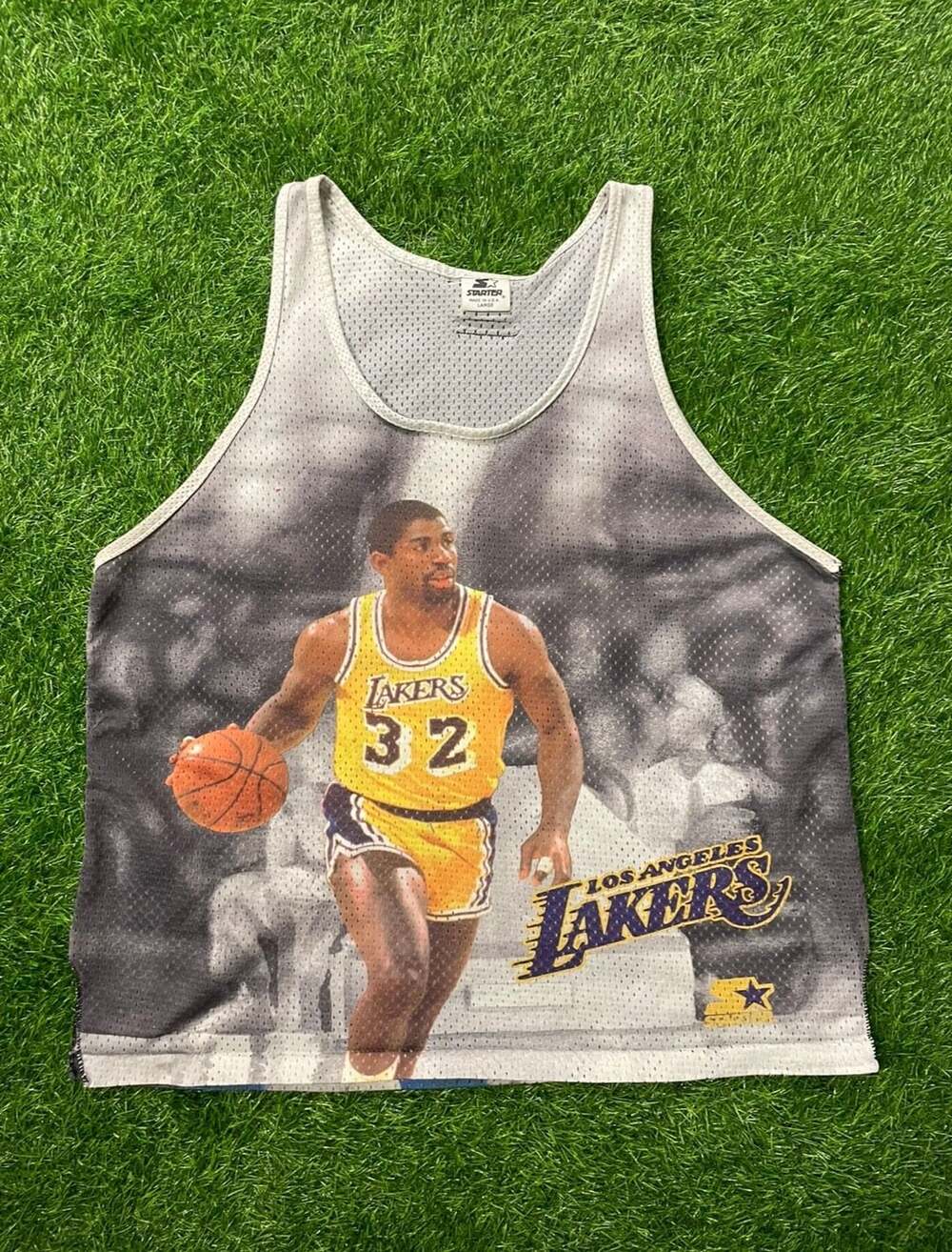 Starter Magic Johnson Lakers Size Large Tank Top Jersey